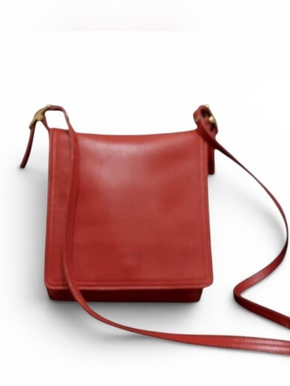 Coach Legacy Vintage Red  Small Flap Crossbody With Brass No. 9821 Like New